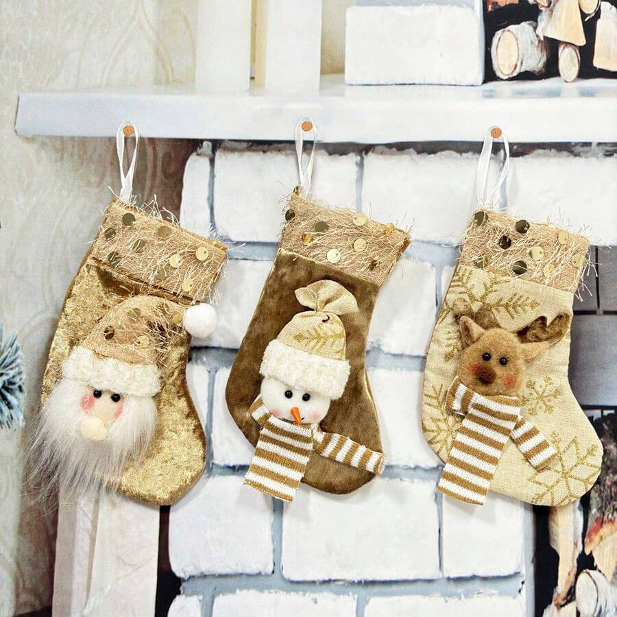 3pcs Christmas Decoration Stoc - Christmas Stocking Hanging recension och pris