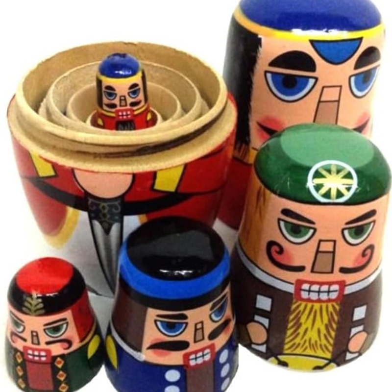 5pcs Russian Nutcracker Nestin - Nutcracker Figurine recension och pris