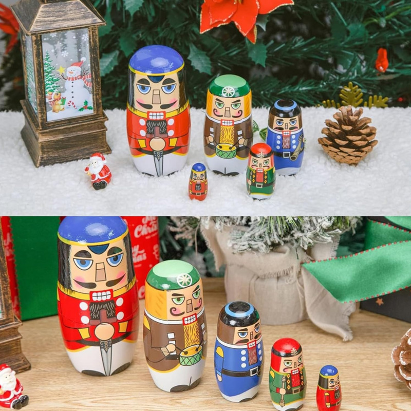 5pcs Russian Nutcracker Nestin - Nutcracker Figurine recension och pris