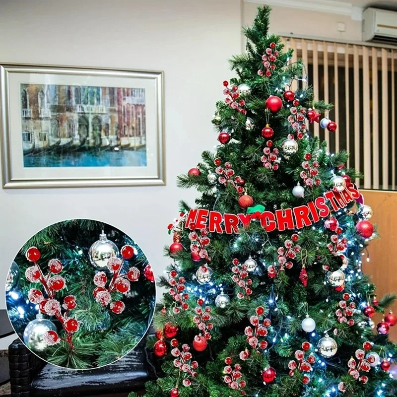 10-200PCS Artificial Red Berry - Christmas Tree Artificial recension och pris