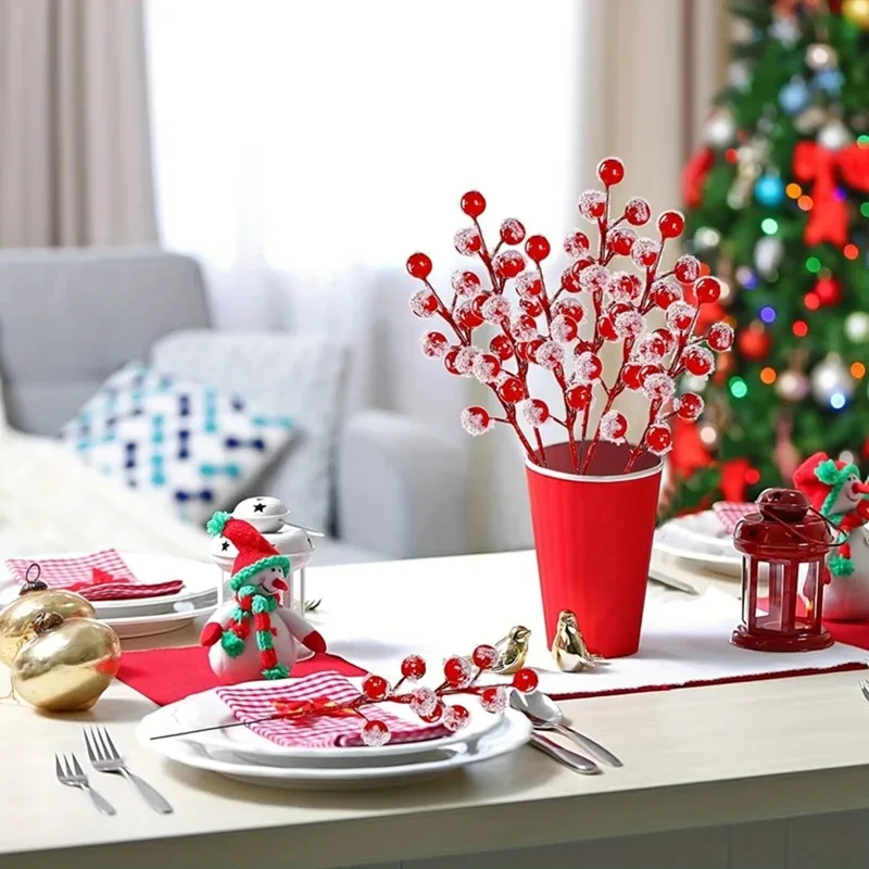 10-200PCS Artificial Red Berry - Christmas Tree Artificial recension och pris