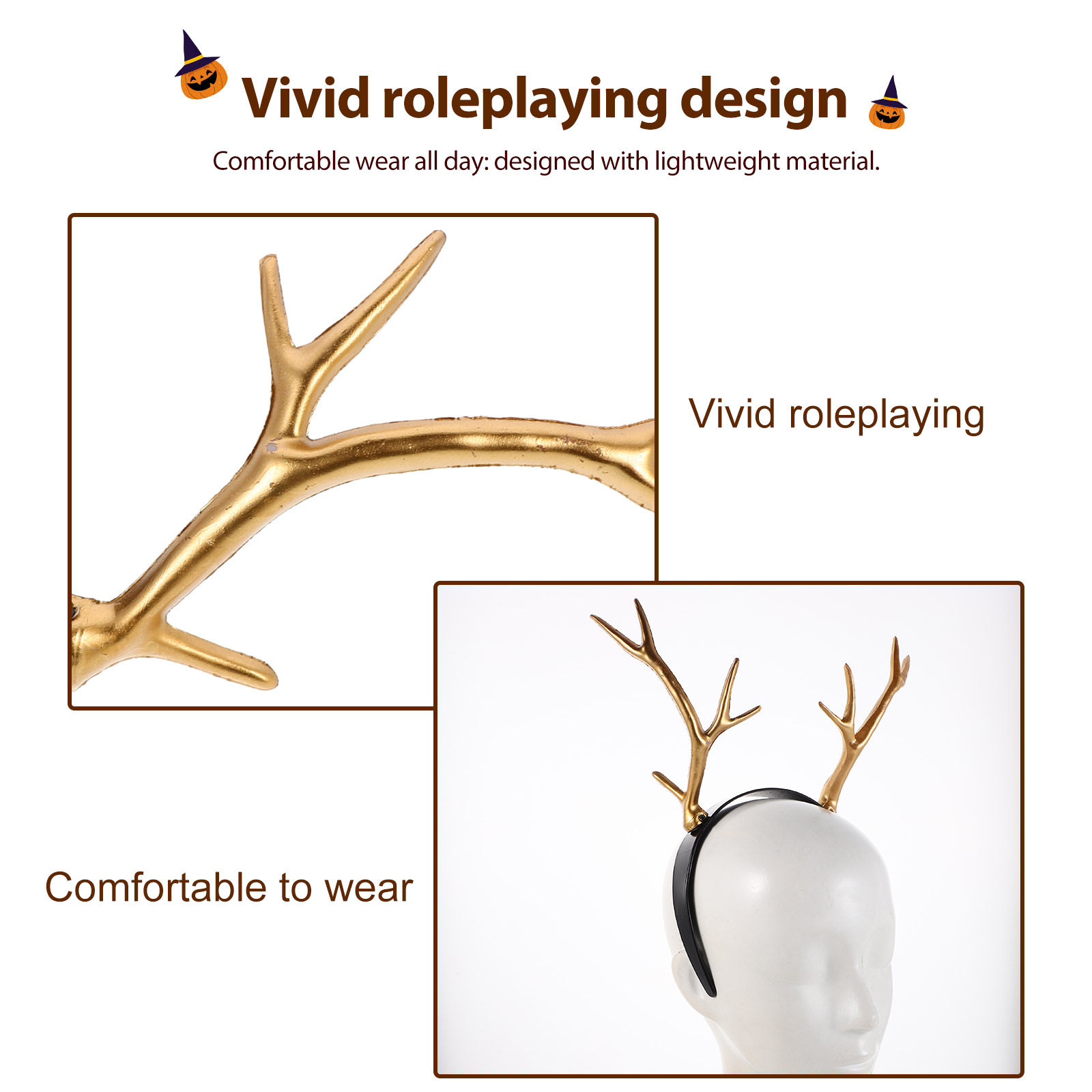 2Pcs Deer Antler Headband Spar - Reindeer Antlers Headband recension och pris